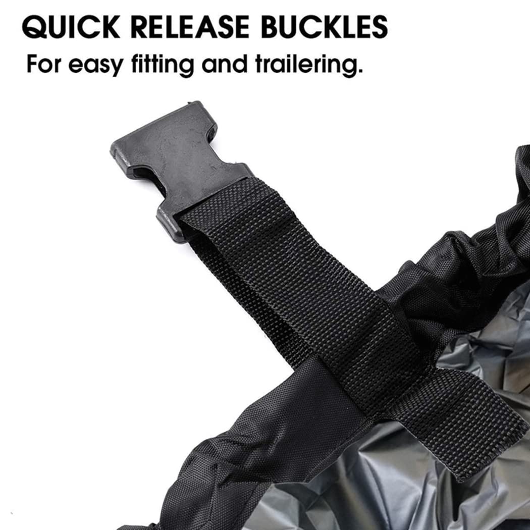 Bâche de Jet Ski 420x300cm, Housse de de Protection pour Jet Ski en Tissu Oxford 210D Imperméable, pour 2 à 3 Personnes en Jetski,Noir