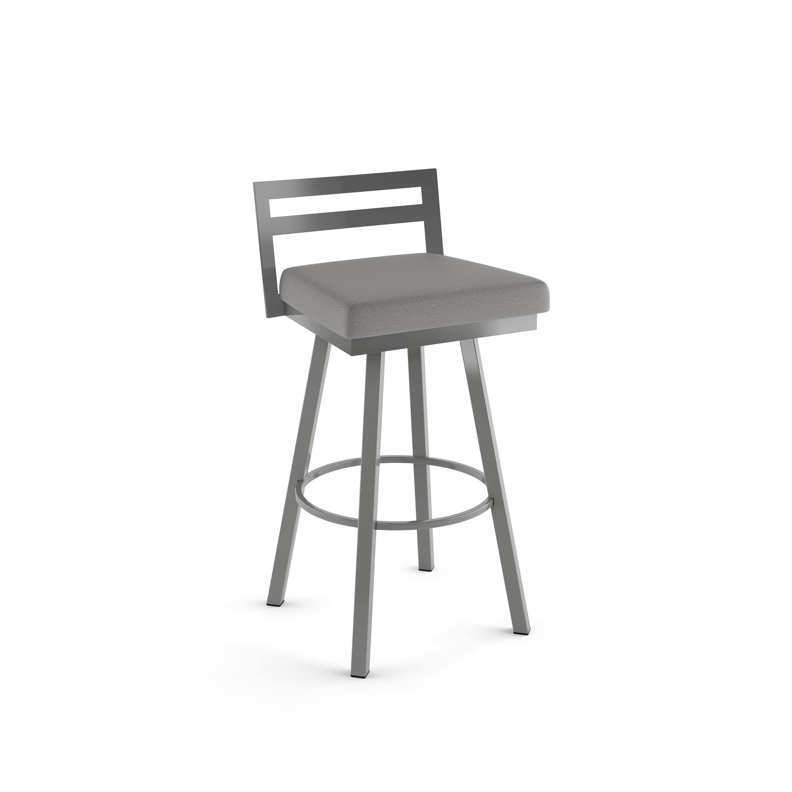 Amisco Industries Derek Swivel Stool, 33.75-Inch, Magnetite