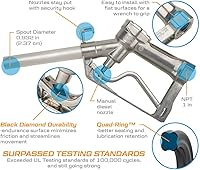Vista 5 de GPI Boquilla de combustible - Boquilla de combustible manual NPT de 1" - Caño recto para gasolina con plomo, queroseno, diésel