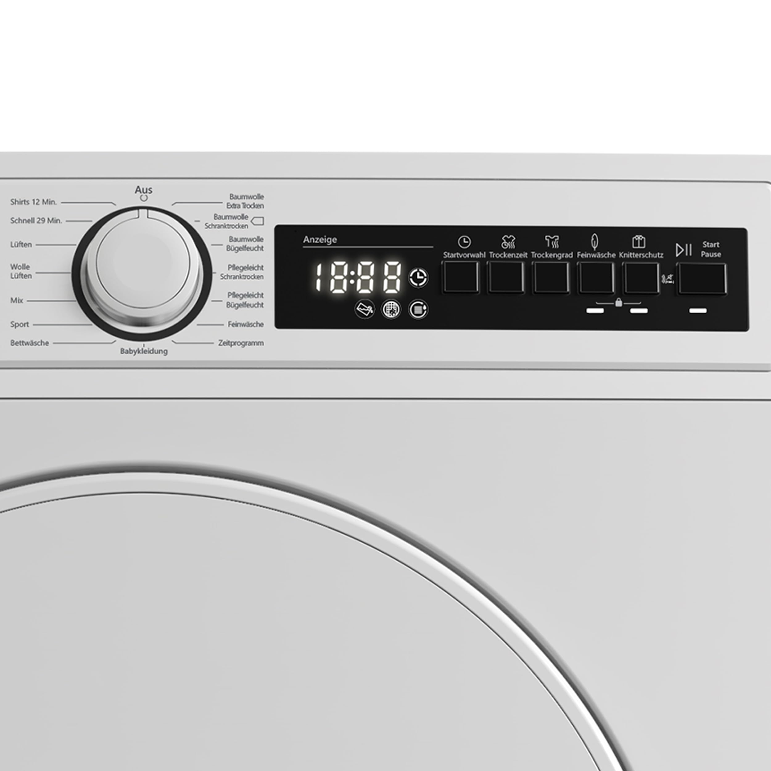 Telefunken T-K8-10-W-V2 Trockner, 8kg Kondenstrockner mit 15 Programmen, Knitterschutz & Trommelreversierung, weiß