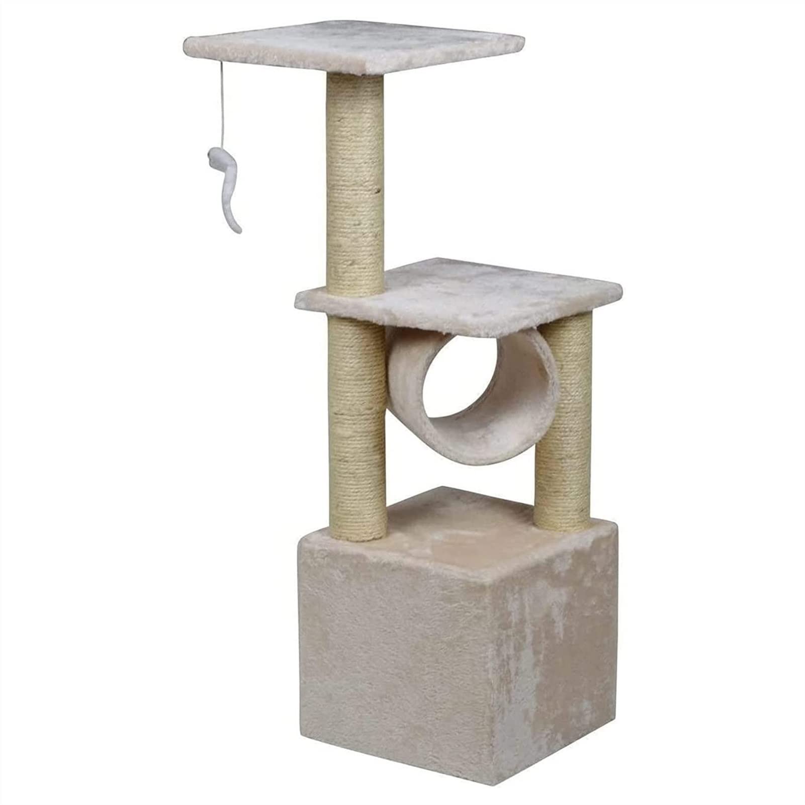 3-poziomowe drzewko dla kota Indoor Pet Activity Furniture Dom do zabawy dla Kitty Kitten Odpowiedni dla kotów domowych Cat Clim e Wielowarstwowe drzewo dla kota i drapak