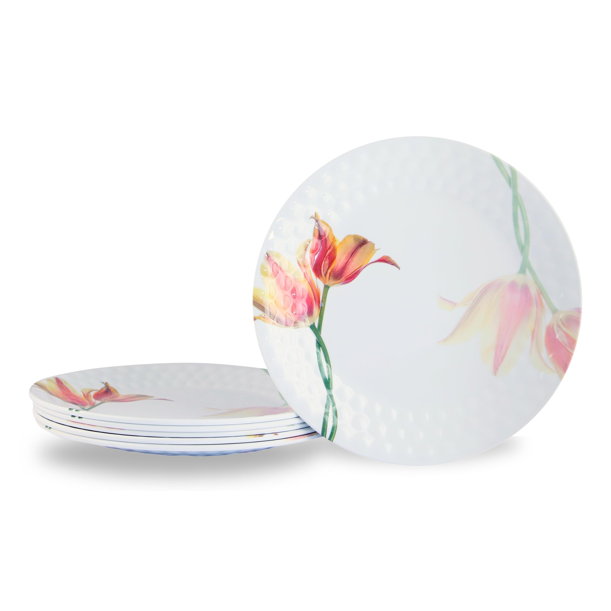 Melamine Quarter Plates | Round Half Plate Serving Set| Microwave Safe | Break Resistant | Plates for Snacks, Lunch, Dinner | Plates for Home, Office, Restaurant | Set of 6 | 7 Inchs (Tulip) (B0D9Q9LC6F) Amazon Price History, Amazon Price Tracker