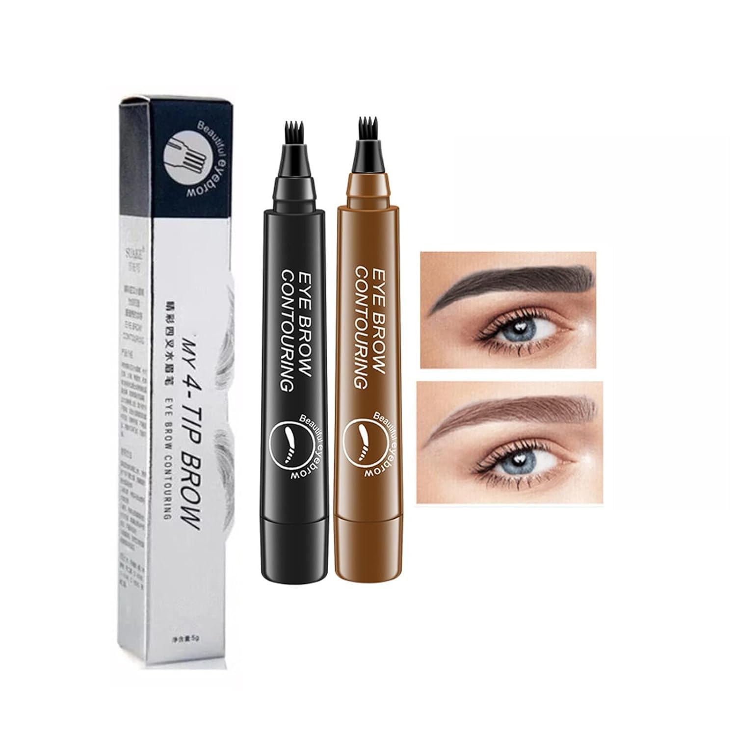 Istorels Brow Pen, Four Forks Eyebrow Pencil, Magical(02)