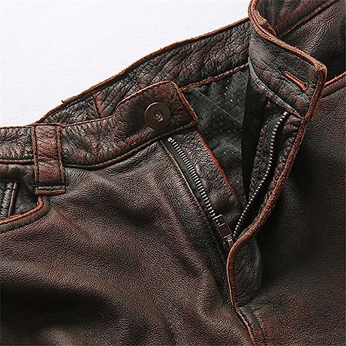 Genuine Leather Motor Biker Pants for Men Cowhide Motorcycle Trousers Male Autumn Jeans Pants steampunk buy now online Genuine Leather Motor Biker Pants for Men Cowhide Motorcycle Trousers Male Autumn Jeans Pants steampunk buy now online