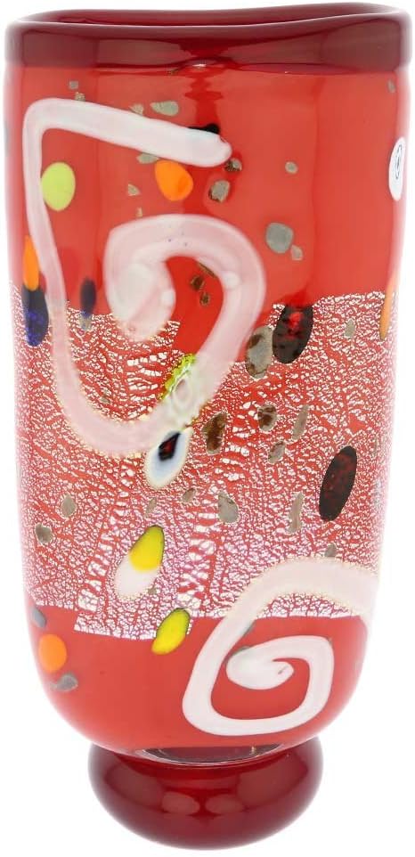Glass Of Venice Murano Glass Modern Art Vase - Red