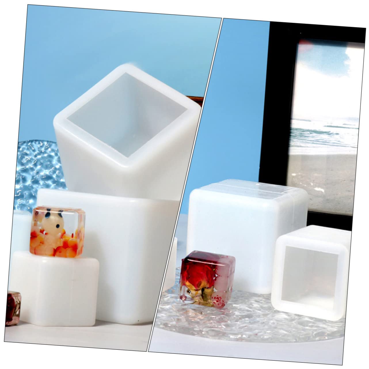 Operitacx 4pezzi Stampo Silicone Per Decorazioni Fai Da Te Stampo Epossidico Per Creazioni Artigianali Riutilizzabile e Facile Da Pulire Per Progetti Festivi e Regali Unici Misura