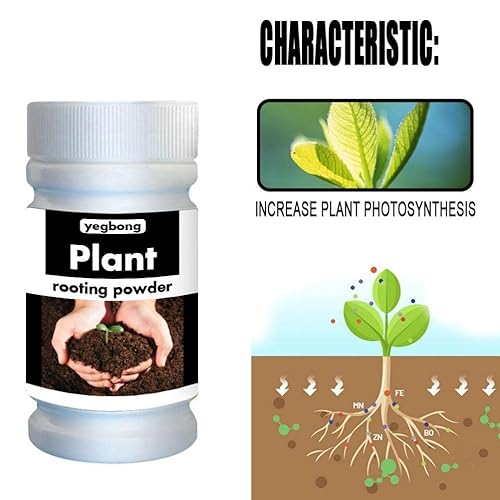 Miniatura 10 de Alvinlite Polvo de hormona de enraizamiento para plantas moderadamente difíciles de raíces - 1.76 oz de fertilizante de raíces en polvo de