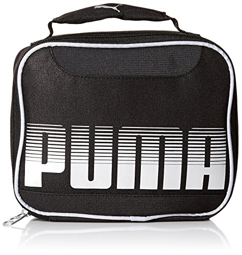 PUMA Boys' Little Backpacks and Lunch Boxes, Black/Silver, Youth