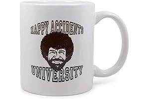 Surreal Entertainment Exclusive Bob Ross Happy Accidents University Ceramic Coffee Mug