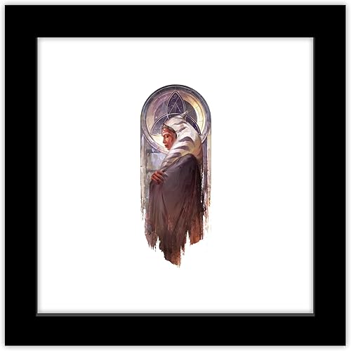 Trends International Gallery Pops Star Wars Ahsoka - Póster de pared con capa de Ahsoka Tano, 12.00 x 12.00 pulgadas, versión de marco negro