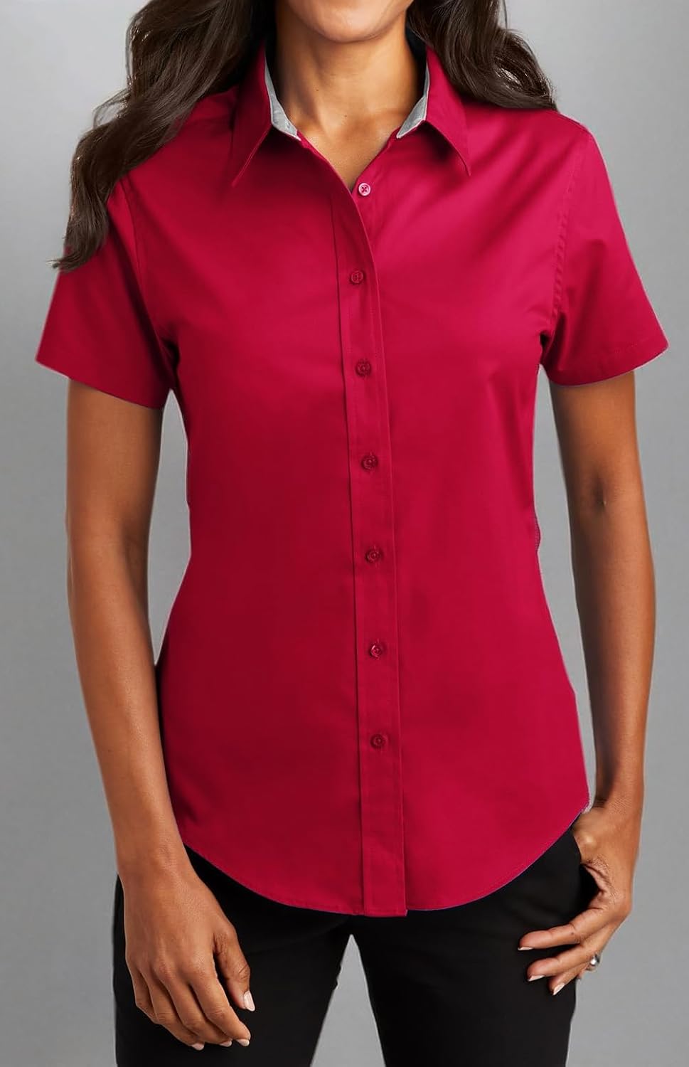 Joe's USA Womens Short Sleeve Wrinkle Resistant Easy Care Shirts in XS-6XL