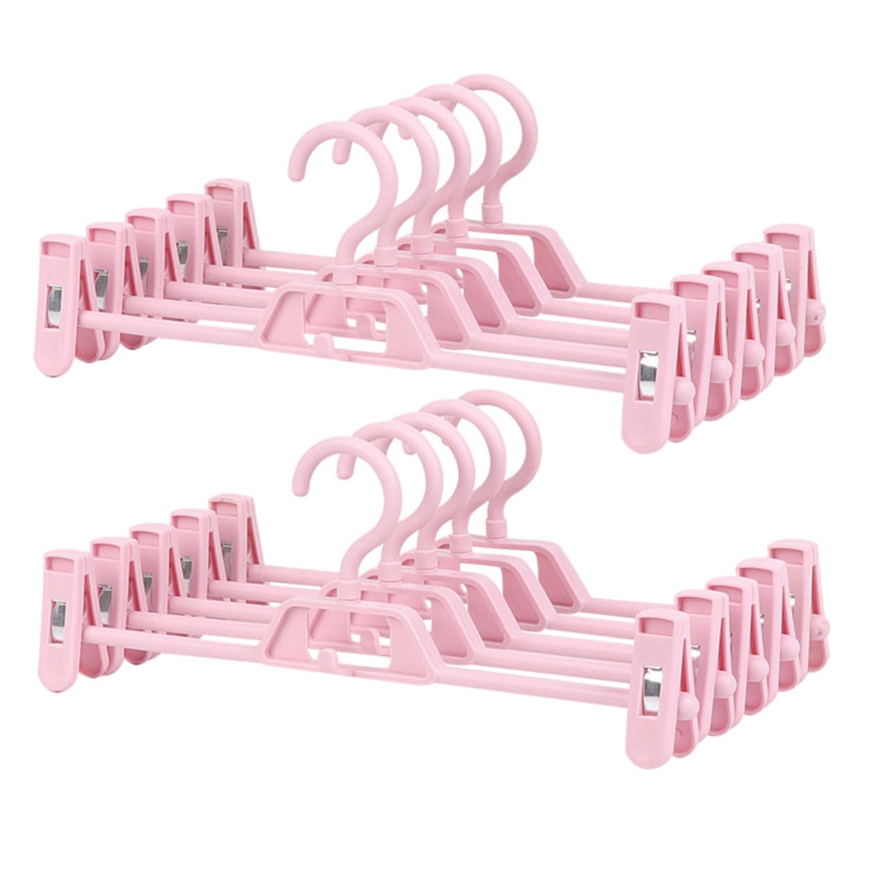 Plastic Pants Clip Hangers 10 Pcs Set Non-Slip and Trace- Ideal for Home Storage and Drying