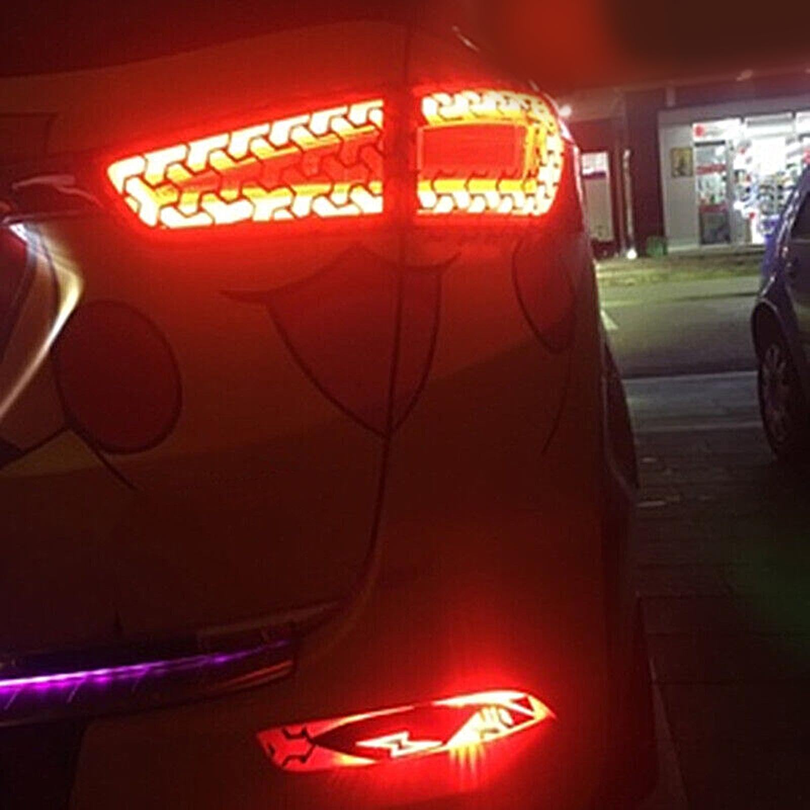 Adesivi Per Fanale Posteriore A Nido D'Ape - Pellicola Decorativa Universale Per Auto, Protezione Da Graffi E Sporco