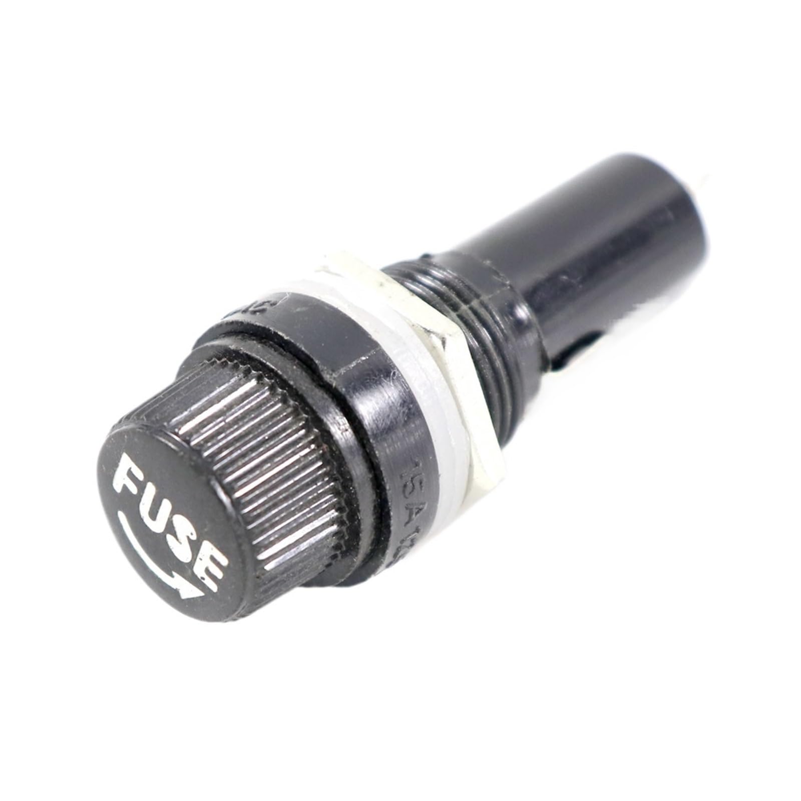 Portafusibles de tubo de vidrio de 5 piezas, portafusibles de tubo portafusible negro de 6x30mm, adecuado for portafusibles de montaje en panel de fusibles 6 * 30