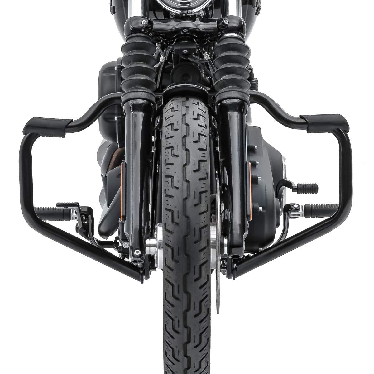 Defensa Mustache Compatible para Harley Davidson Softail Deluxe 18-20 Negro 32mm