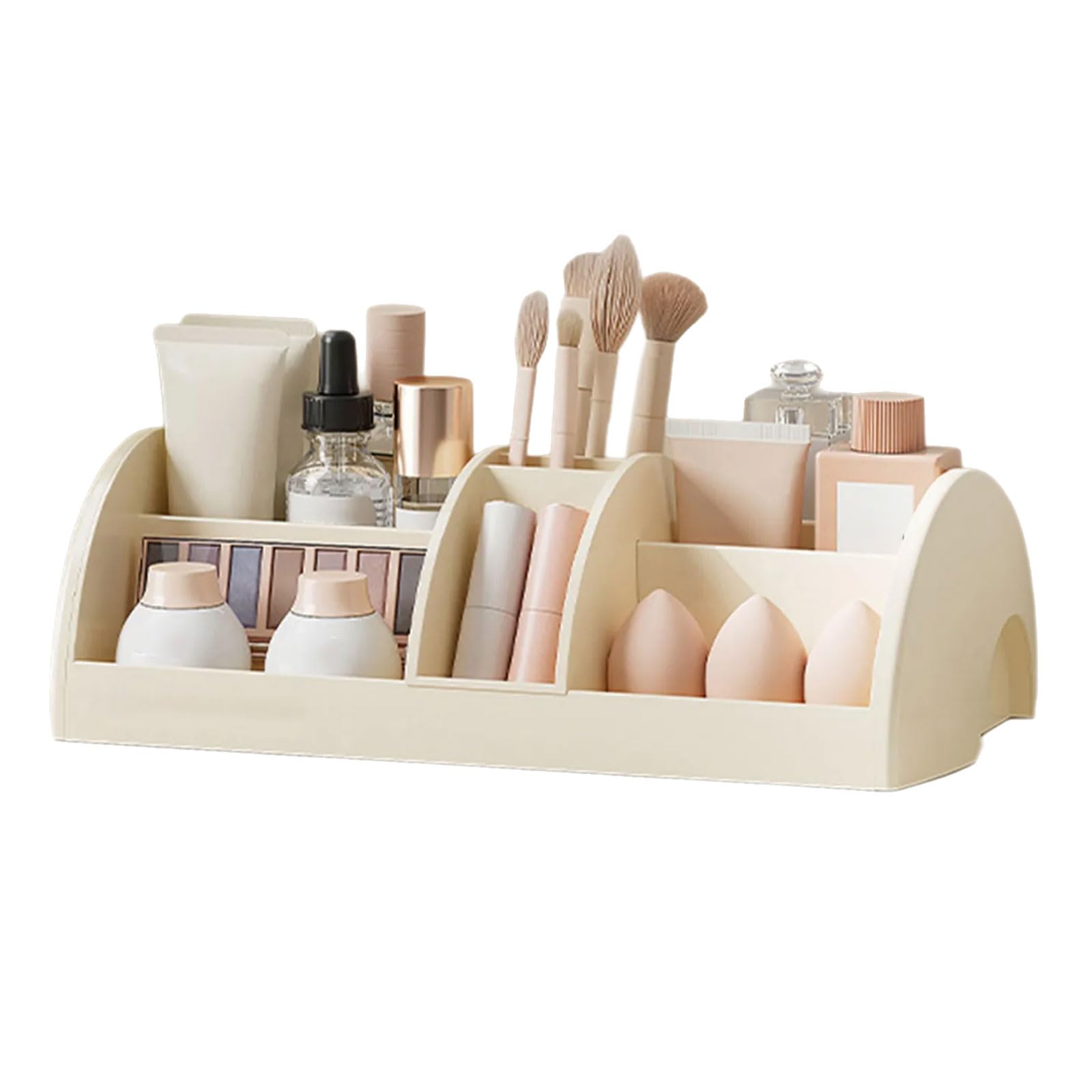 Buxuaaaa PP Cosmetic Storage Rack with Multiple Compartments for Efficient Organization Suitable for Home or Professional Use Beauty Product Storage Box
