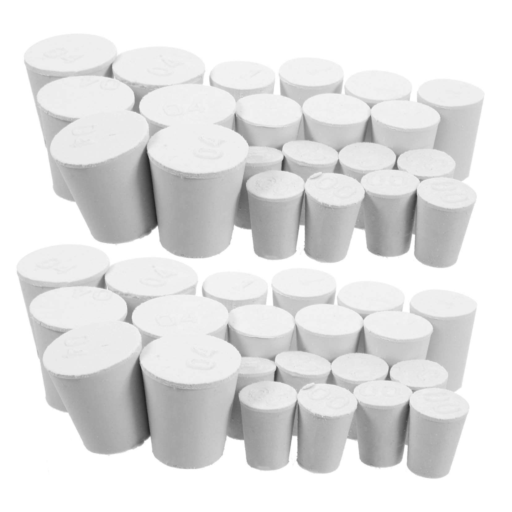 GLEAVI 200pièces Bouchons Caoutchouc Pour Laboratoire Assortiment De Étanches Et Résistants Aux Températures Idéals Pour Tubes à Essai Et Équipements De Recherche