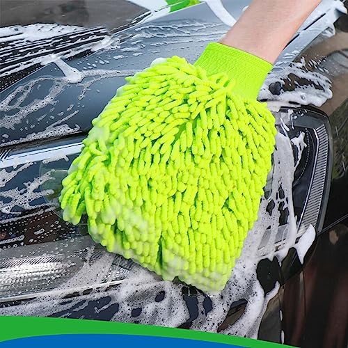 Hegangly JQHGL006 2 Pack Car Wash Mitt Microfiber Chenille Car Wash Mitt Scratch Free thumb #4