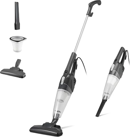 Amazon Basics 2-in-1 Corded Stick Vacuum Cleaner, Converts to Handheld, Lightwei