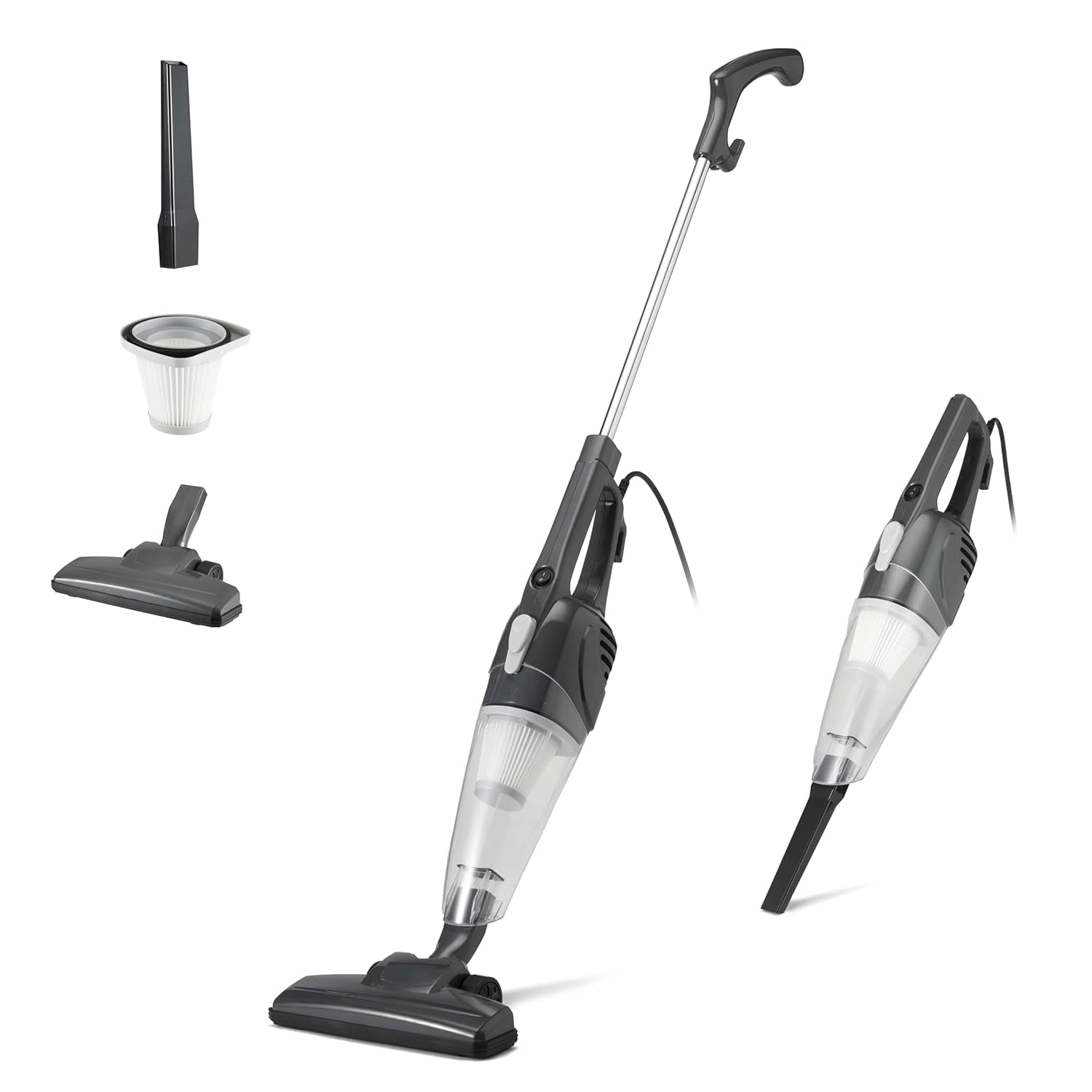 Amazon Basics 2-in-1 Corded Stick Vacuum Cleaner Convertible to Handheld Lightweight 3 9 LBS with Washable Filter Crevice
