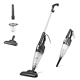 Amazon Basics 2-in-1 Corded Upright Vacuum Cleaner, ECO Motor, replaceable filtration, Lightweight Stick, Black Single