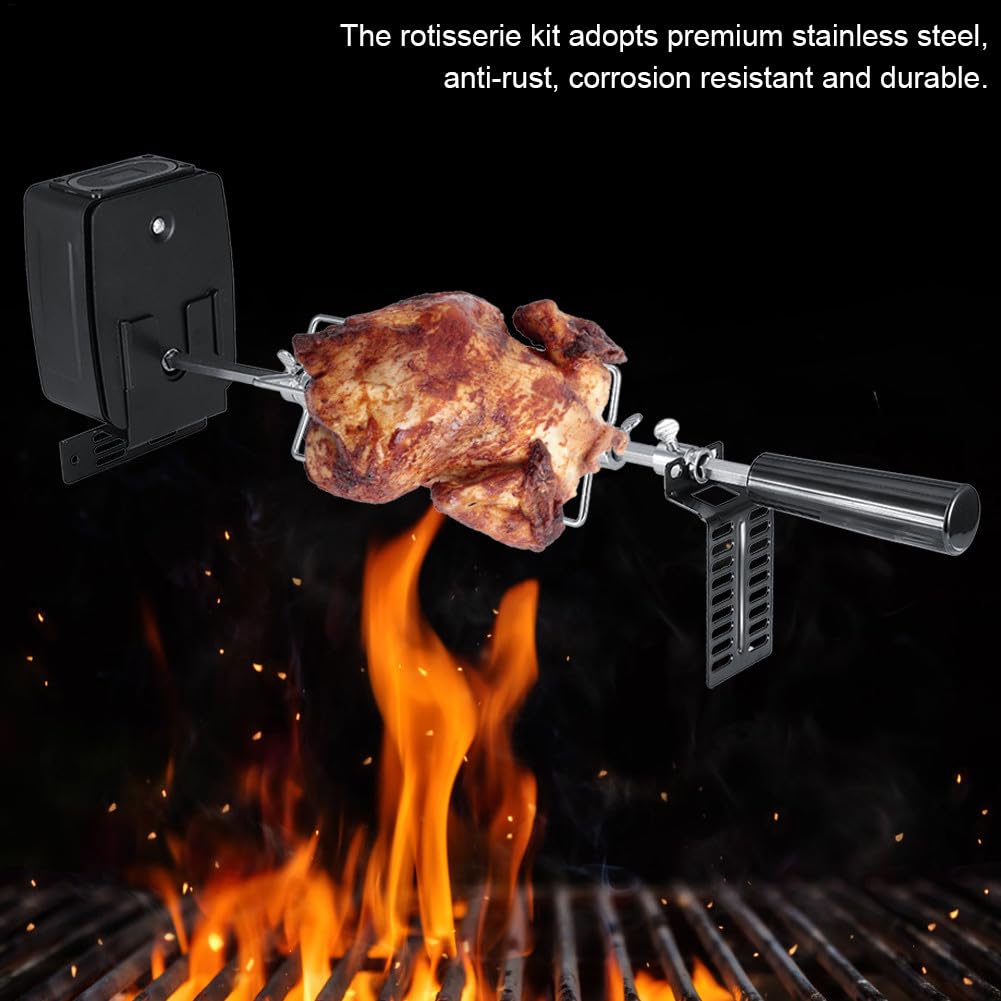 Rotisserie Grill Automatisch - Mit Drehspieß Griffen - ßgrill Für | Außenbereich, Elektrischer Automatischer, Rotisserie-Grill Für Den Außenbereich, Grillzubehör Für Für Camping-Picknick
