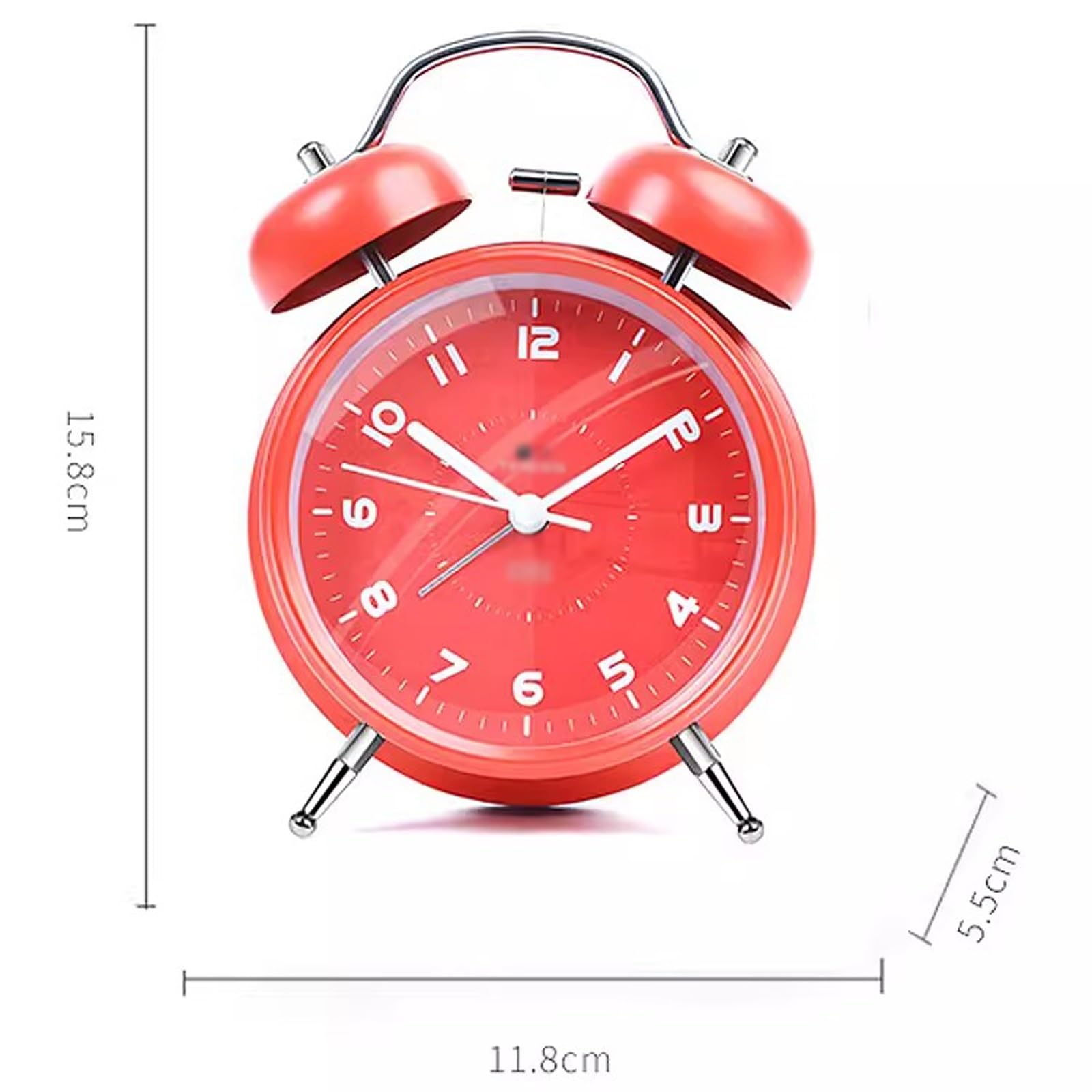 Despertador, Reloj de Escritorio pequeño 4 Pulgadas con luz Nocturna y Alarma(Black)