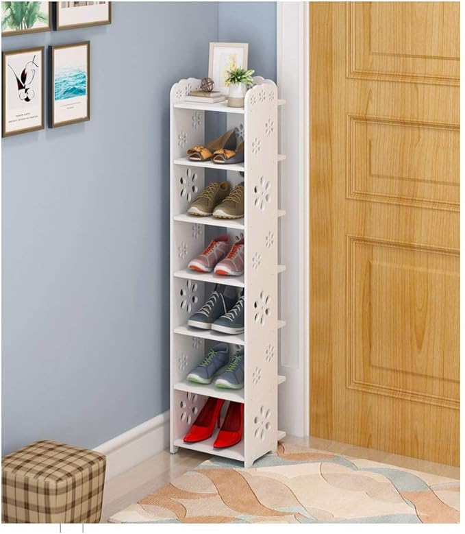 Narrow Shoe Rack Ultrathin Standing Nonwoven Fabric Cover Shoes Shelf