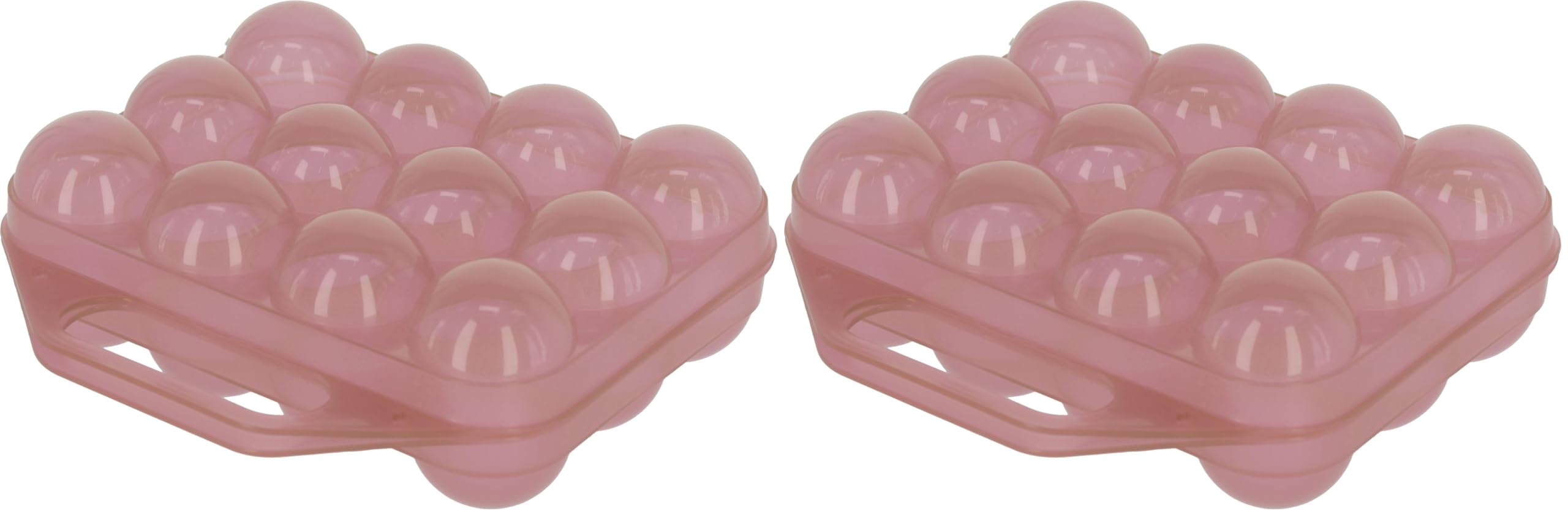 Kerbl Hobbyfarming Boîte de transport pour oeufs plastique transparent, rose (Lot de 2)