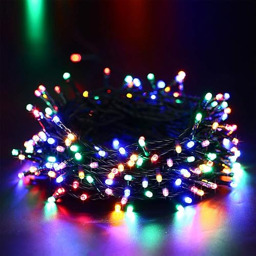 Miniatura 2 de LYHOPE Luces de Navidad, 200 LED de 21 m, 8 modos, impermeables, con batería, luces de hadas de Navidad para exteriores e interiores, para patio,