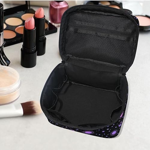 Miniatura 10 de Bolsa de maquillaje, bolsa organizadora de maquillaje de viaje con estampado de leopardo rosa, neceser para niñas, mujeres y mujeres, Dinosaurio 107