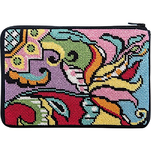 Alice Peterson Stitch & Zip Needlepoint Purse/Cosmetic Case Kit - SZ614 Modern Tulip