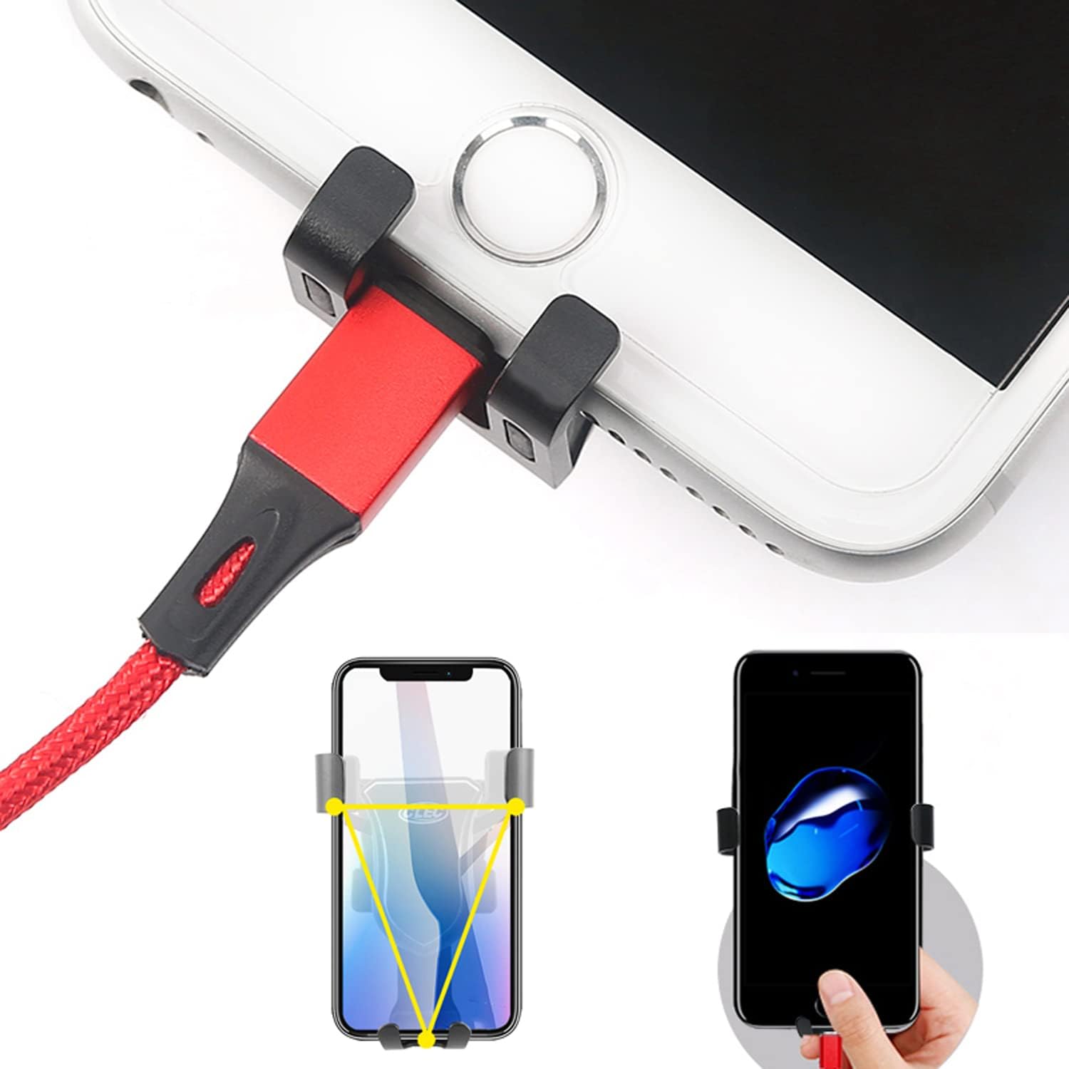 ITrims Car Phone Holder for Toyota Tacoma 2016-2022 Car Dashboard Mount Cell Phone Cradles Adjustable Phone Stand Holder Universal Compatible with Most Smartphones (Black)