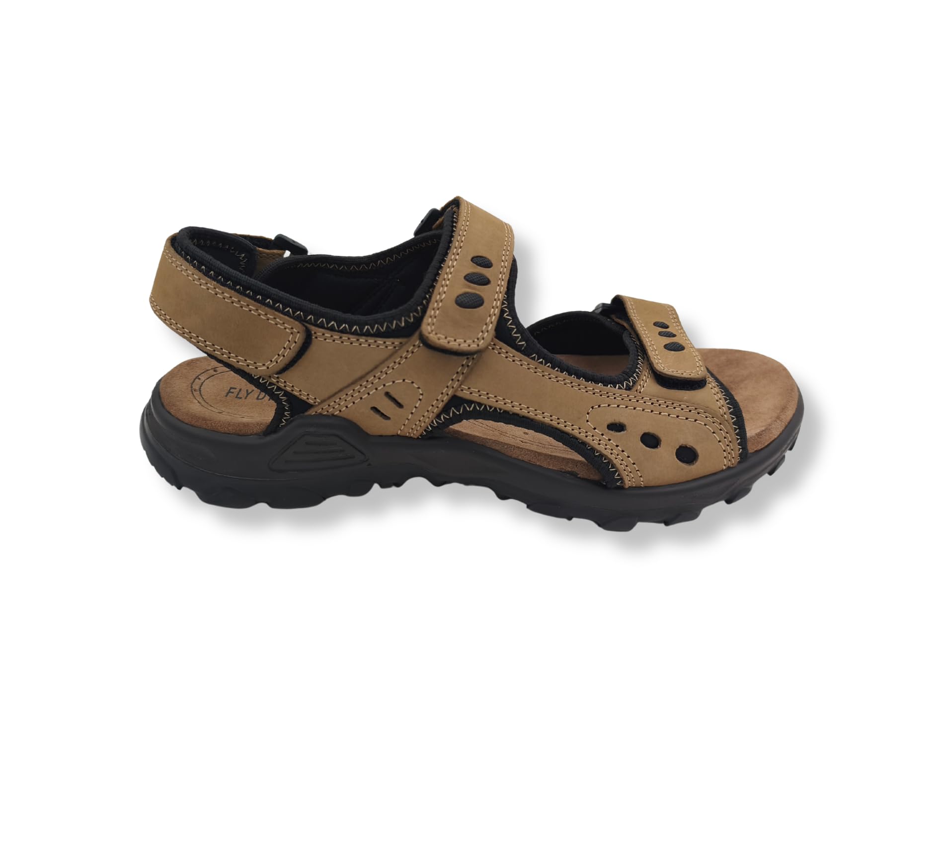 Sandali Estivi Uomo Trekking, Scarpe Estive Mare, Montagna e Spiaggia, Sandalo in Pelle con Strappo, Produzione Artigianale