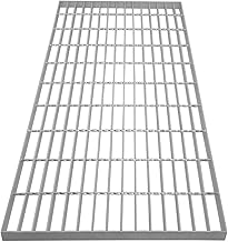 Galvanized Floor Grating Walkway Drainage Panel Gutter Vent Steel Weatherproof Galvanized 1000mm x 500mm x 30mm 4mm Metal Thickness 500kg Load Capacity