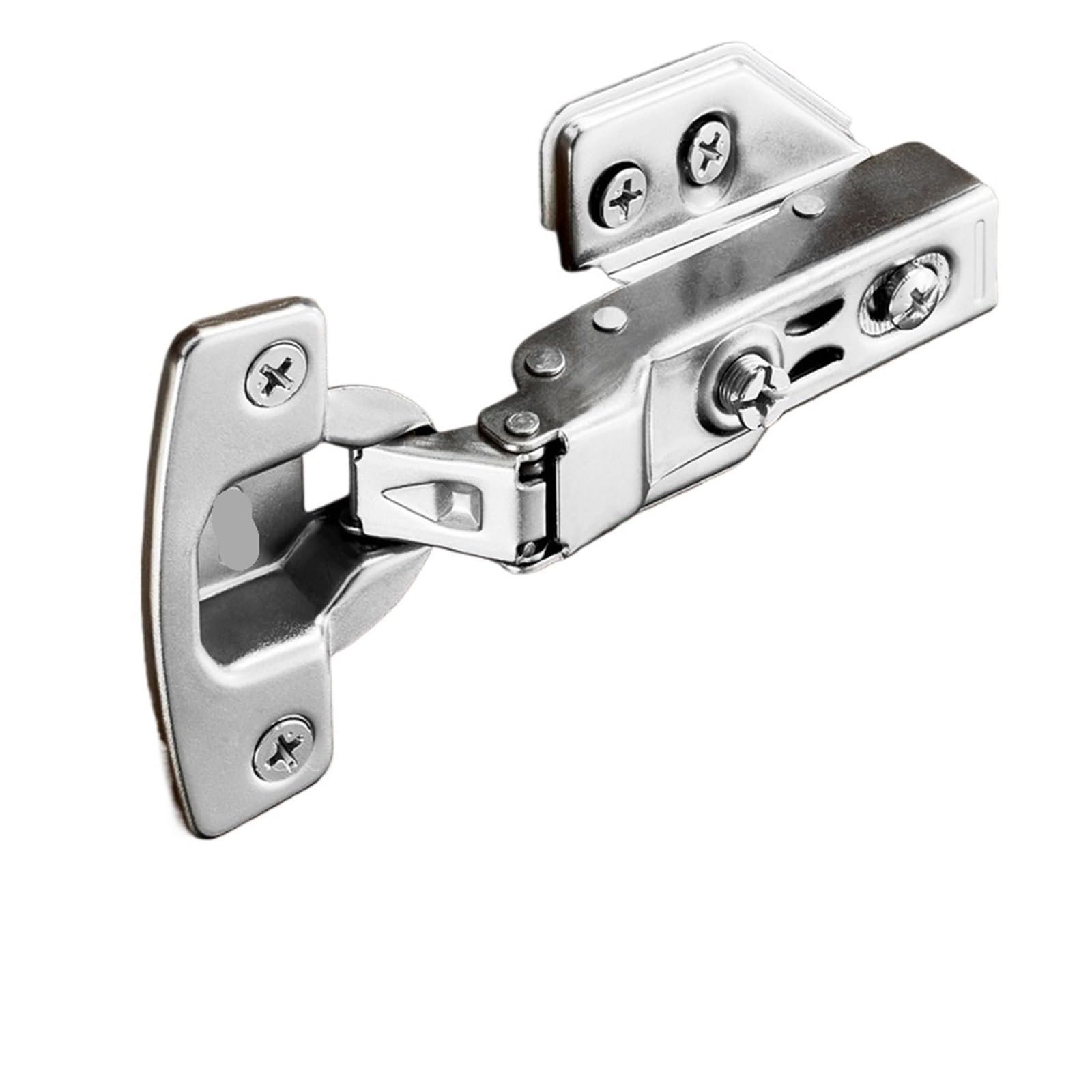 Kgdchyiplj Silver-Half Overlay Generic Soft Close Hydraulic Stainless Steel Hinges Kitchen Door Hardware(Silver-Half Overlay)