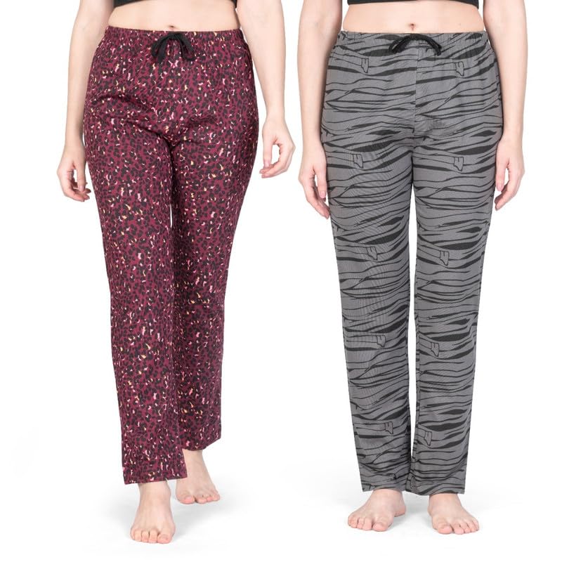Image of Real Basics Womens Cotton All Over Print Pyjamas (Set of 2)