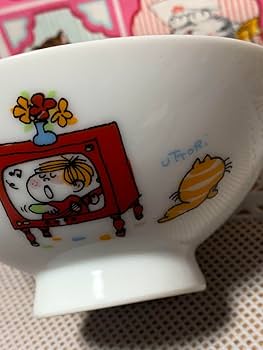 Amazon.co.jp: レトロ 水森亜土亜土ちゃん お茶碗(陶器)Shinzi