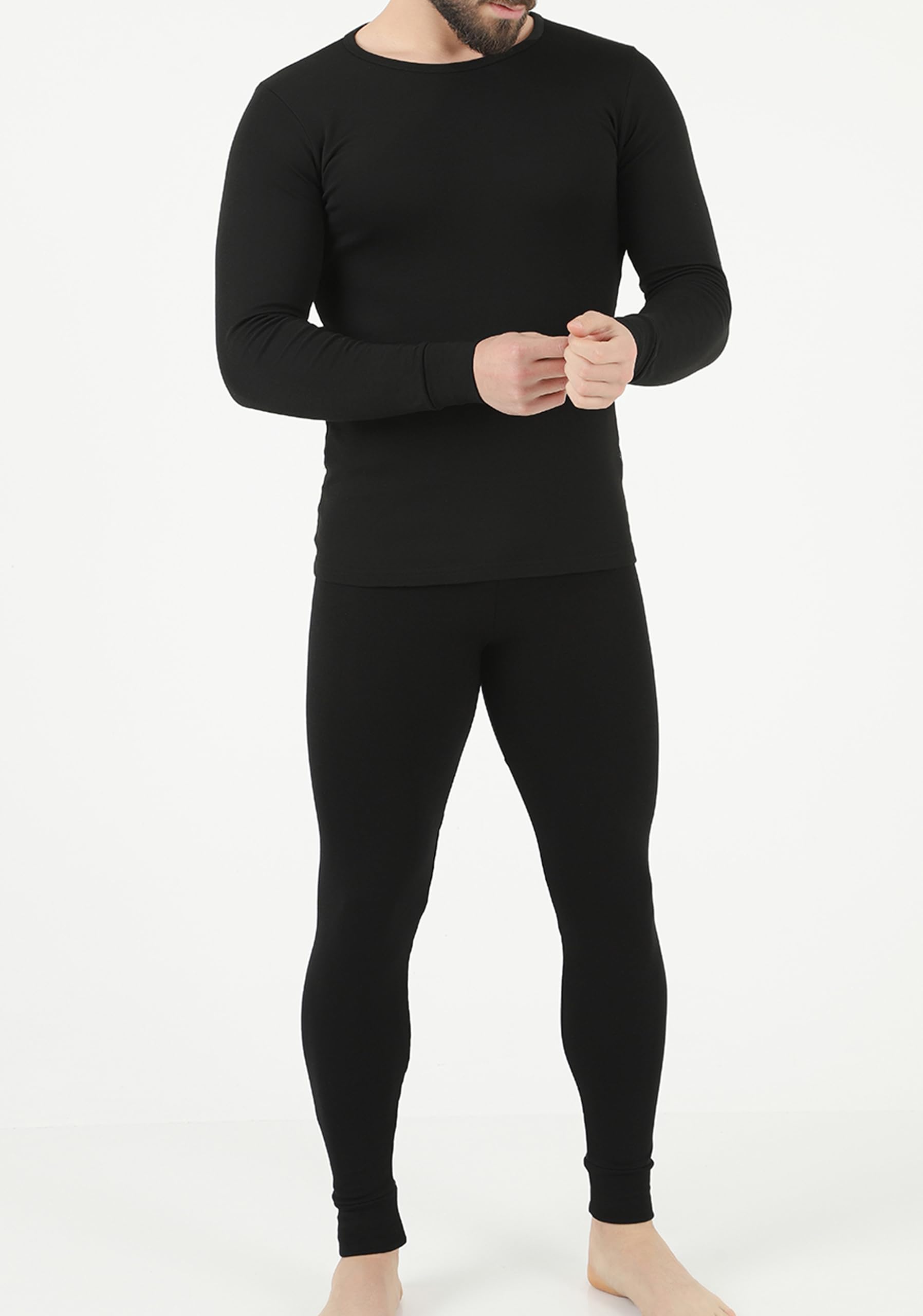 Sous-vêtements thermiques pour homme – Vêtements chauffants respirants et polaires, avec séchage rapide, manches longues et caleçon long pour toutes les activités de plein air pendant les