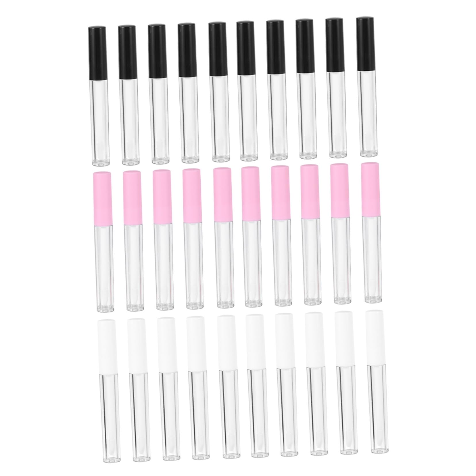 Bottiglia per Lucidalabbra Rotonda 2, 5ml in Abs, 30 Pezzi | Design Mini Compatto, per Fluido Colorante Labbra e Olio, Formato da Viaggio, Facile Travaso