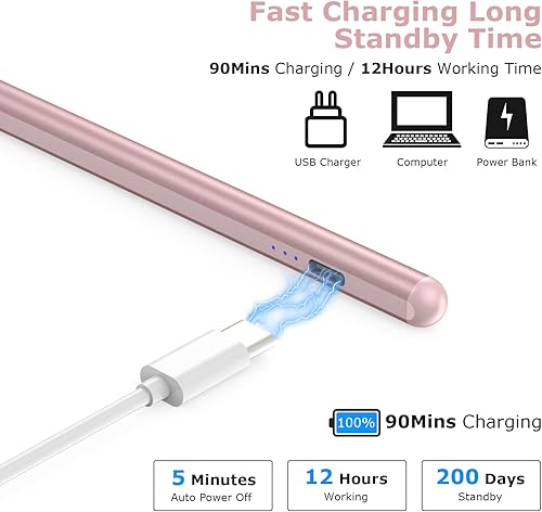 Miniatura 7 de Lápiz óptico para iPad, Apple Pencil para iPad 109 generación, lápiz digital compatible con Apple iPad Pro 11 y 12.9 pulgadas, iPad Mini 65