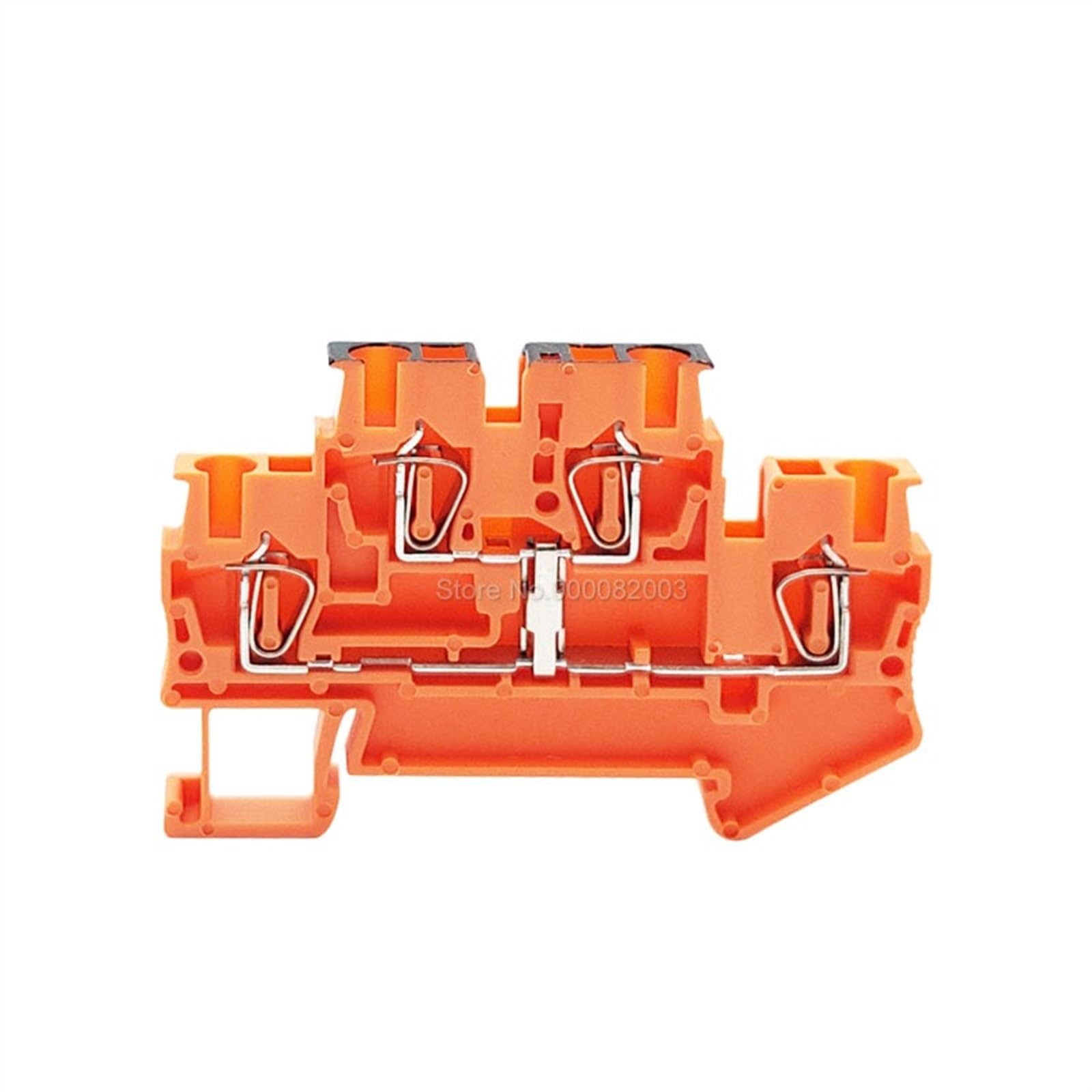 5 pezzi STTB 2.5-PV collegamento equipotenziale a doppio livello connettore su guida DIN filo elettrico morsettiera a molla ST 2.5mm²(Orange)