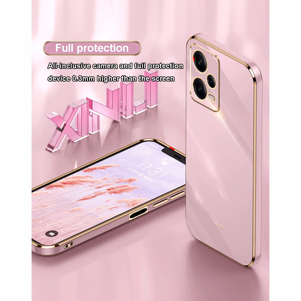 BonYonka Cover per Xiaomi Redmi Note 12 Pro 5G, Custodia in Silicone Morbido TPU, Custodia Antiurto con Strato Interno in Fibra e Protezione della Fotocamera, Viola