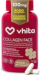 Vhita Colágeno Hidrolisado Verisol Com Ácido Hialuronico 120 Cápsulas