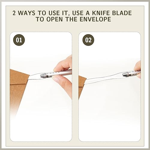 Miniatura 5 de Chivertion Abrecartas de metal de 6.3 pulgadas, abrecartas de 6.3 pulgadas, abridor de letras de corte, cuchillo, abridor de sobres, cortadora para