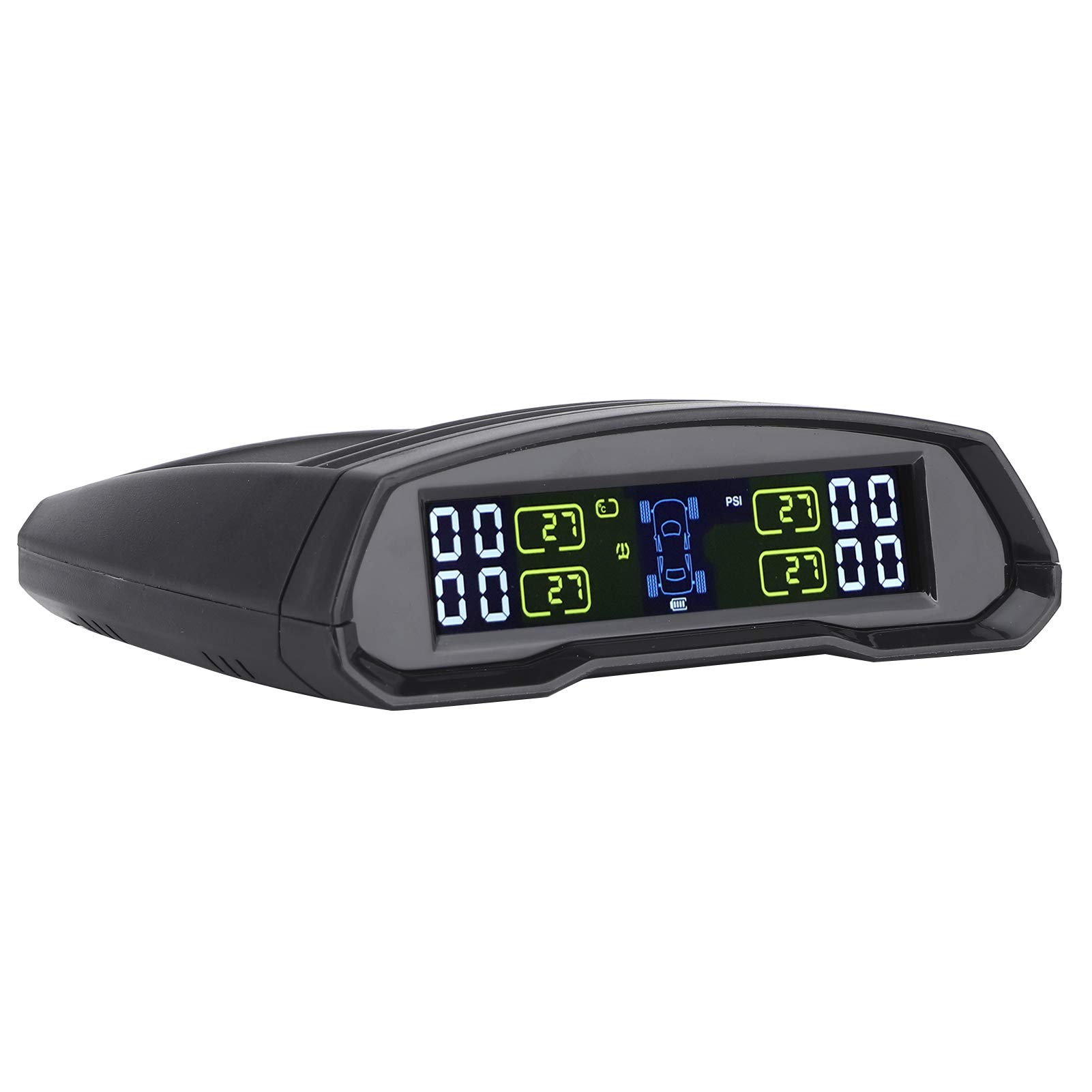 Rilevatore di Monitoraggio della Pressione dei Pneumatici, Rilevatore di Monitoraggio della Pressione dei Pneumatici Wireless TPMS con 4 Sensori USB e Ricarica del Pannello Solare