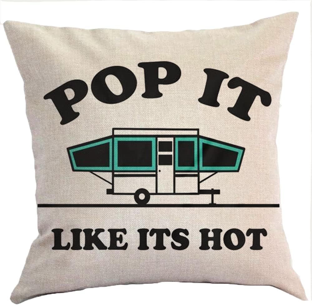 Pop up Like its Hot Pillow Covers 18x18 InchWaterproof Outdoor Pillowcases Camper Decor Removable Double Side Color:Pop up