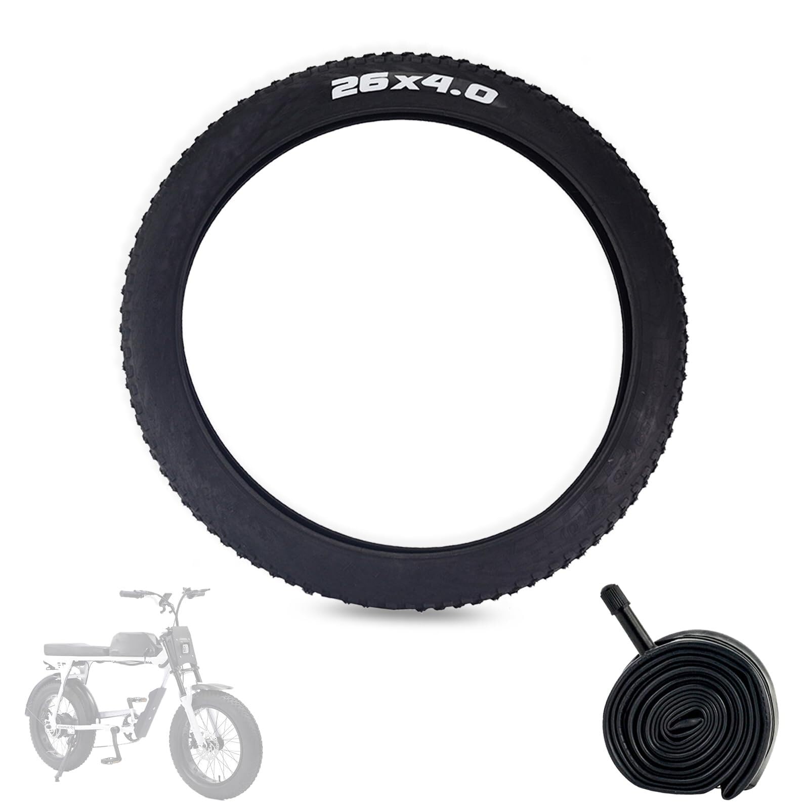 24/26x4,0Pollici Pneumatico Largo Per Bicicletta Con Camera D'aria 24/26 4,0Pollici Set Di Pneumatici Per Bicicletta Resistenti Alle Forature E Adatti A Impieghi Gravosi Accessori