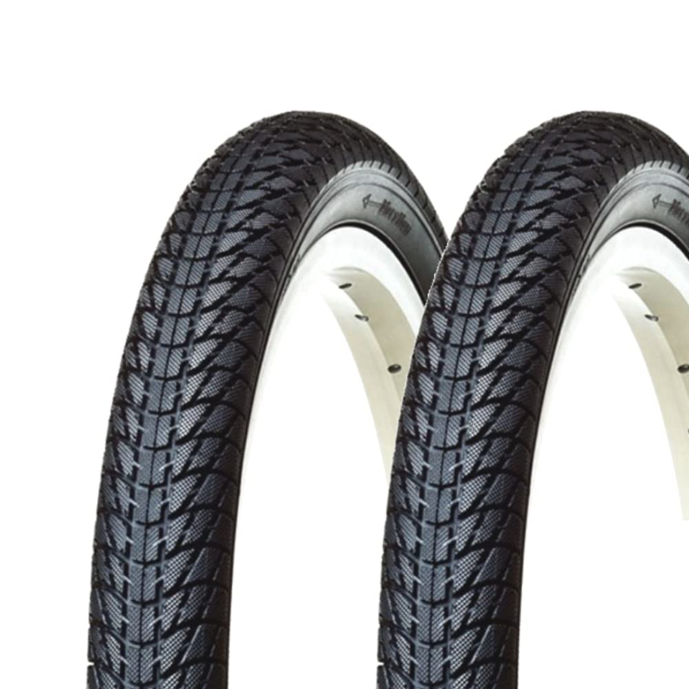 Ecovelò 1.75 (47-305) | Road Tyres, 2 Tyres, 16 x Unisex Adult Child Bike, Black, One Size