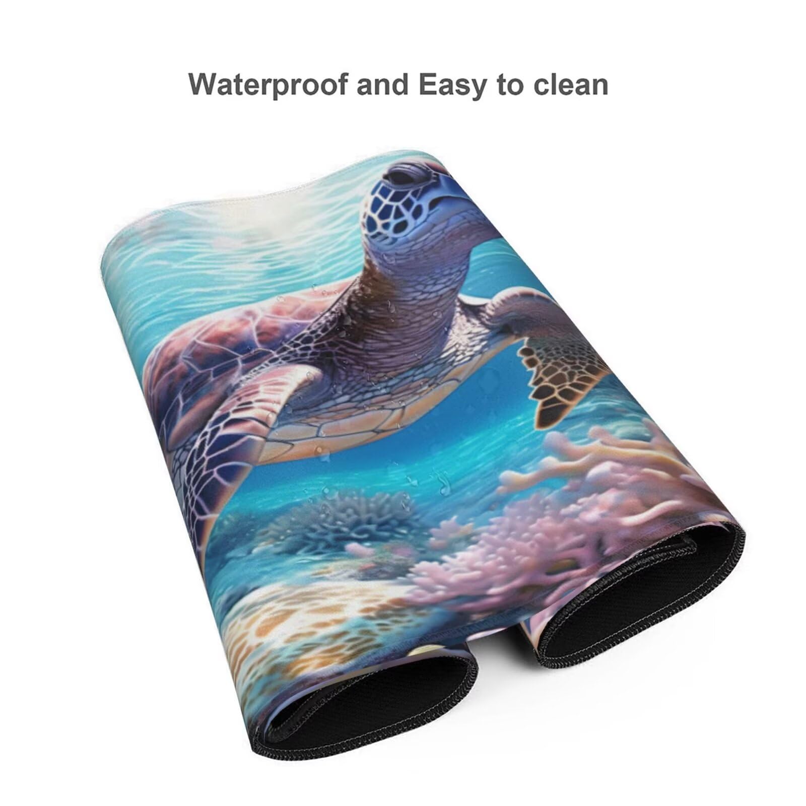 Gamingowa podkładka pod mysz plażowa XXL, 1200 x 600 x 3 mm, XXL, podkładka pod mysz, akcesoria gamingowe z antypoślizgową podstawą, wodoodporna i trwała, do myszy i klawiatury, dekoracja domu w-350